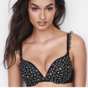 Victoria’s Secret Dream Angel Shimmer Starry Mesh Push Up Bra